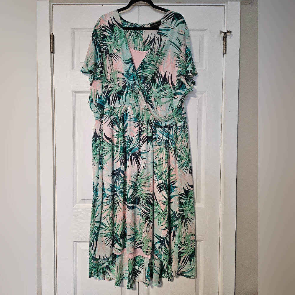 Lane Bryant Palm Leaves Maxi Dress